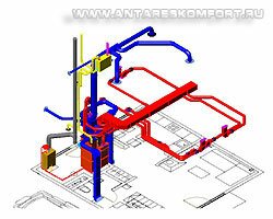 Система воздушного отопления Антарес-Комфорт :: Проект СВО Классик 100